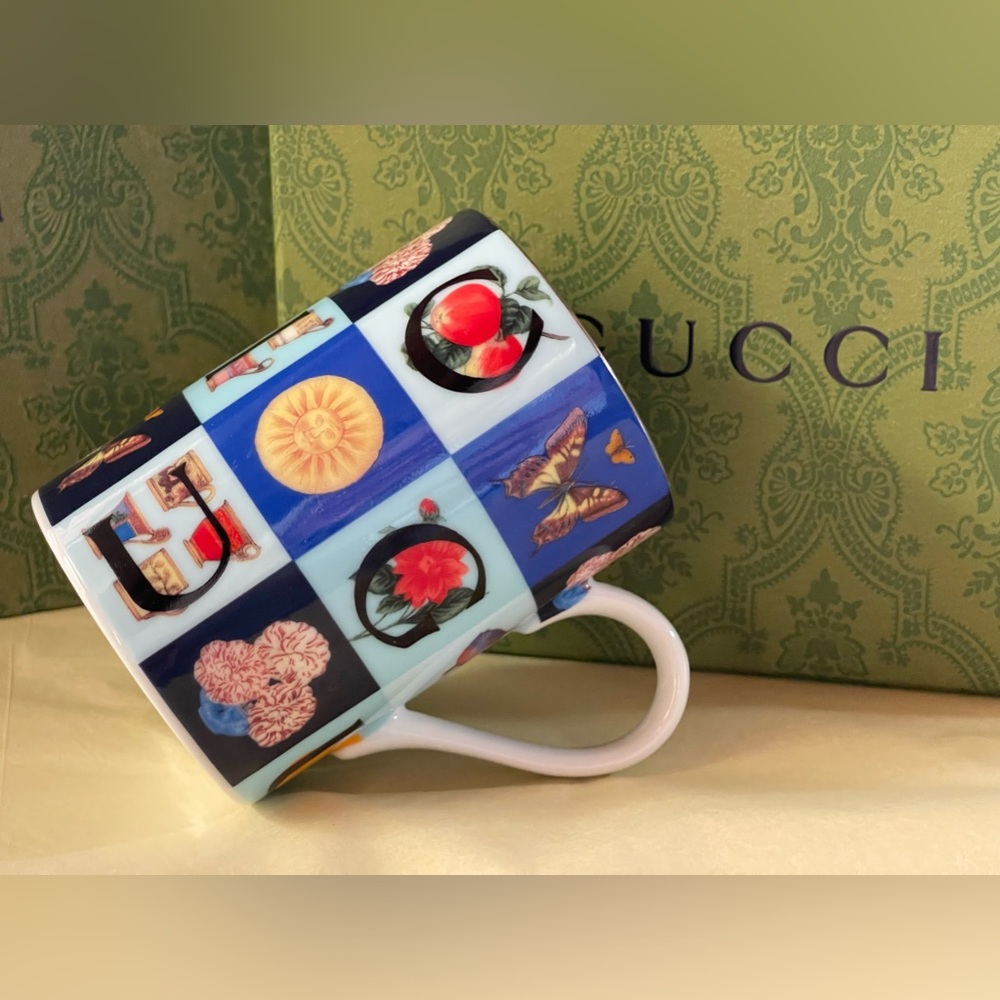 GUCCI VINTAGE PORCELAIN CUPS, Set of 2 Available - Picture 1 of 9